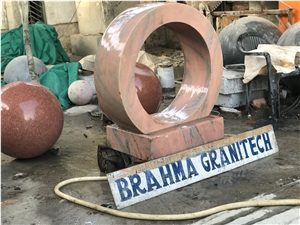 Wheel Fountain, Water Wheel, Granite Ring Fountain,Circle