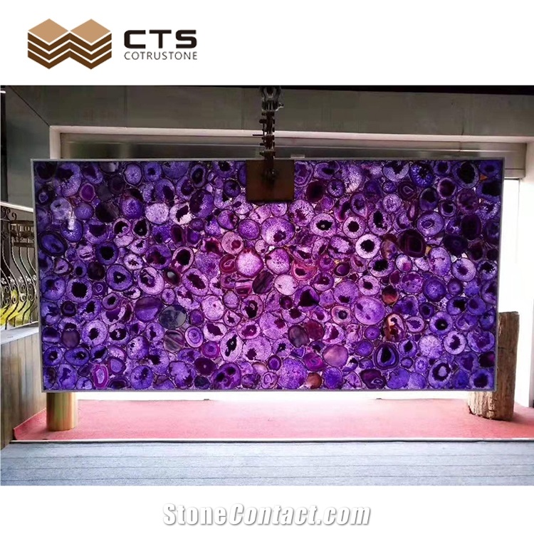Agate Luxury Stone High-End Wall Decoration Semiprecious