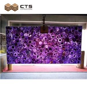 Agate Luxury Stone High-End Wall Decoration Semiprecious