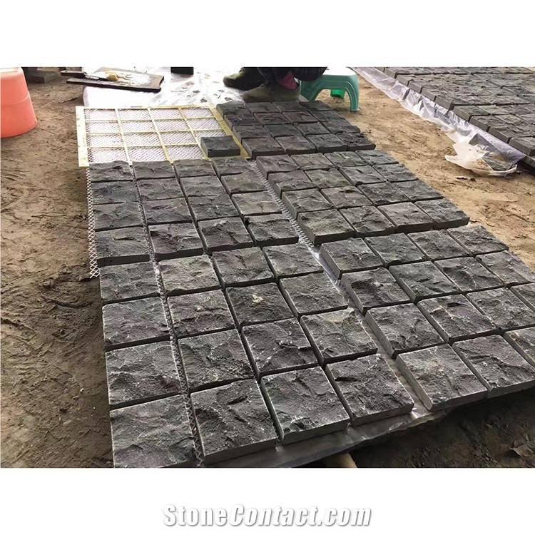 Andesite Cube Chinese Stone Nature Surface Net On Back Split Wall Stone