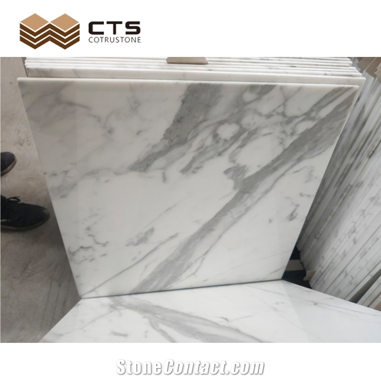 Calacatta White Marble Floor Wall Tile Factory Free Sample