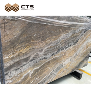 Fancy Brown Marble Slab New Quarry Cut Custom Natural Stone