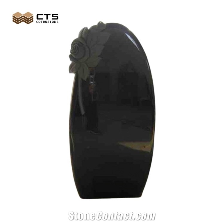 Hebei Black Gravestone Tombstone Custom Size Carving Words