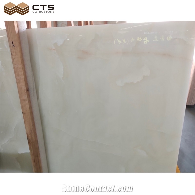Pure White Pervious Light Onyx For Wall Waterproof Composite