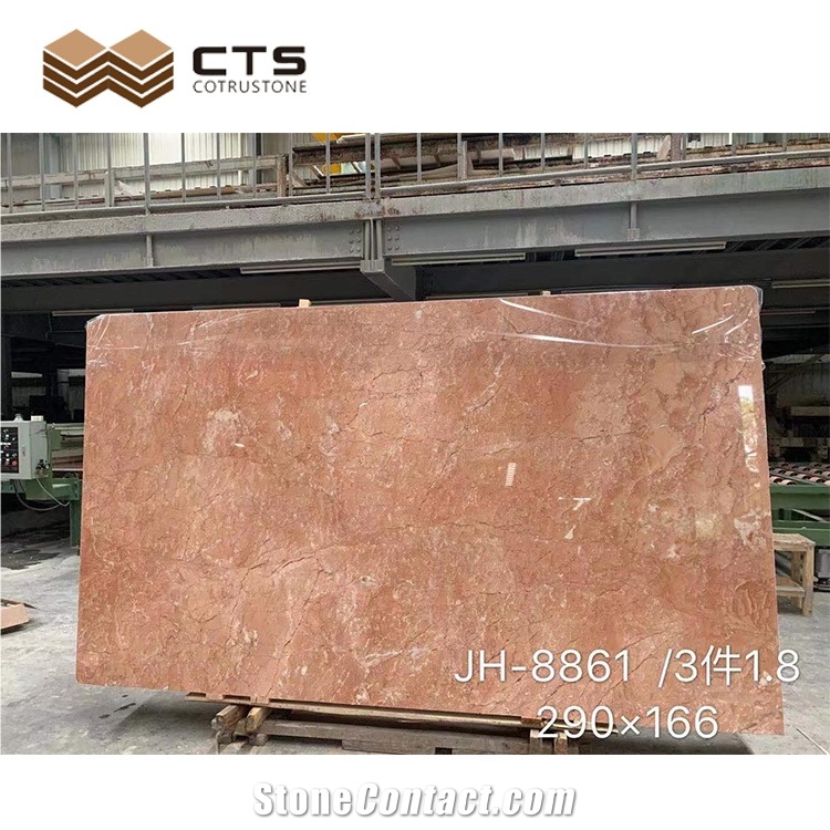 Rose Orange Chinese Cheap Marble Slab Cut Tile Indoor Floor
