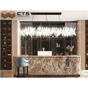 Versailles Gold Luxury Interior Marble Tile Decoration Wall