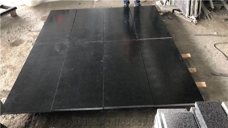 Angola Black Granite Polished Floor Wall Tile