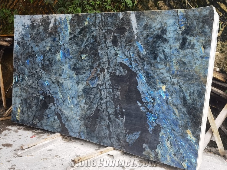 Madagascar Lemurian Labradorite Blue Granite For Kitchen
