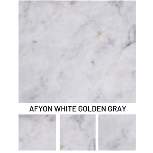 Afyon White Marble - Golden Gray