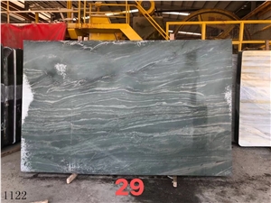 Kowloon Green Marble Nine Dragon Jade Wood Wave Slab Tile
