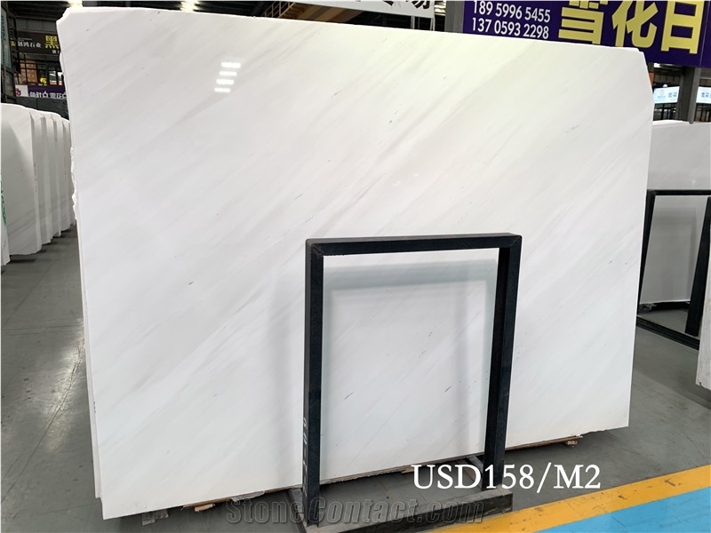 Yugoslavia White Marble Bianco Polaris Classic Slab Tile