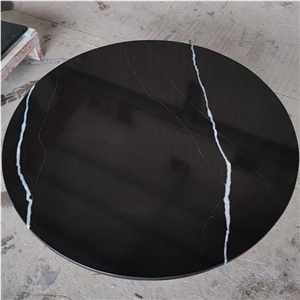 5064 Black Artificial Quartz Stone Slab Tiles