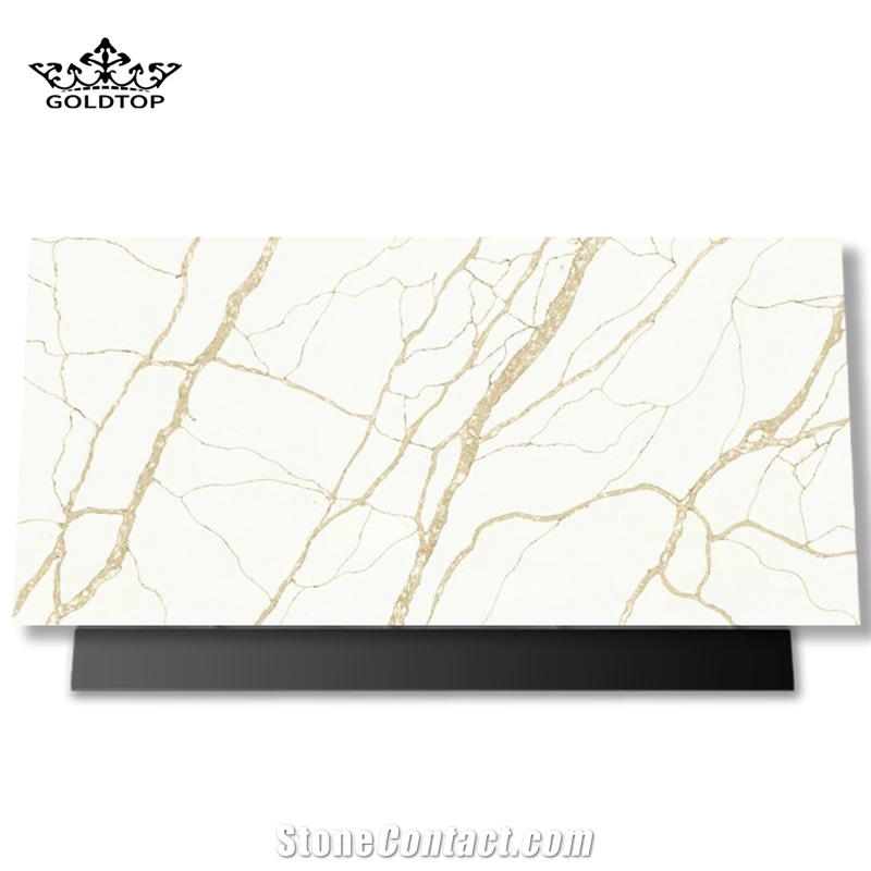 Artificial Quartz Calacatta Gold Marble Tiles Price
