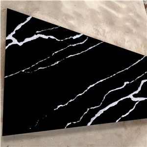High Quality Black Engineered Quartz Slabs