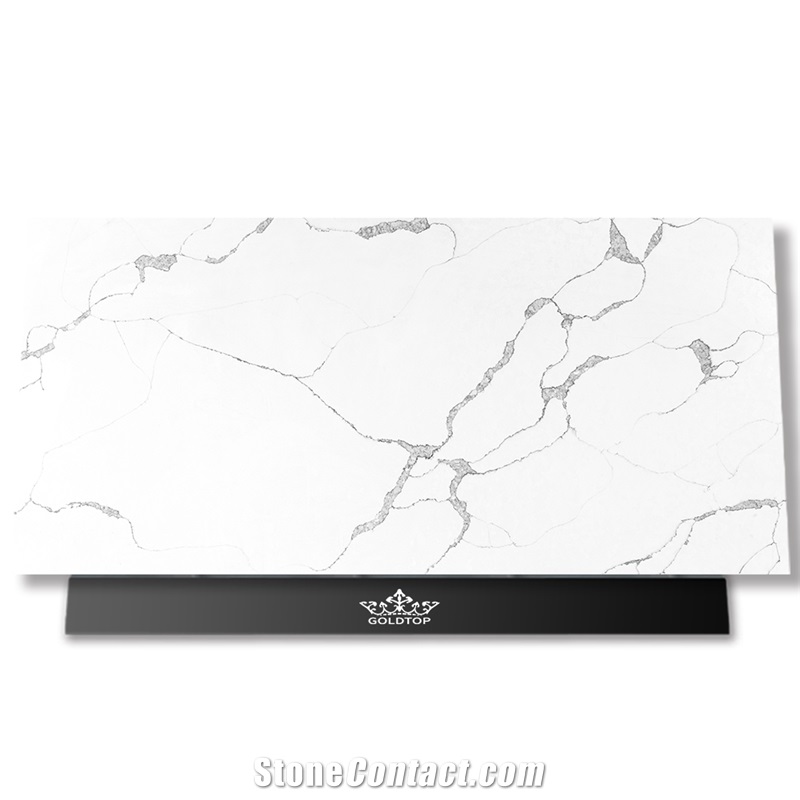 Stream White Quartz Slabs from China