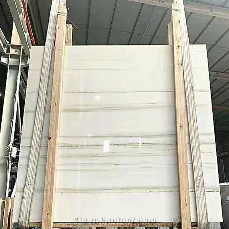 Chinese Natural Stone Star White Marble Slabs