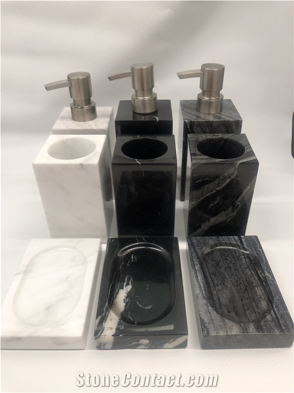 Goldtop Stone OEM/ODM Soap Dish Shower Bottle Sets