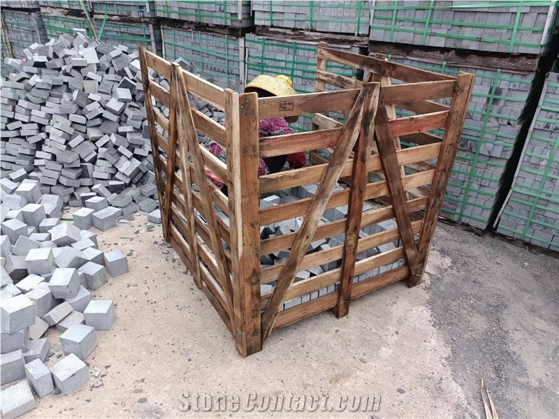 Cheapest Black Basalt Cobble Stone Cubes  Paving Stone