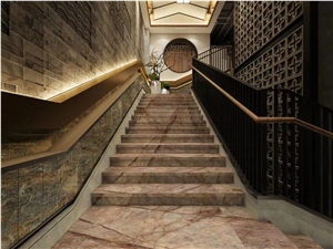China Impression Red Marble Stair Step