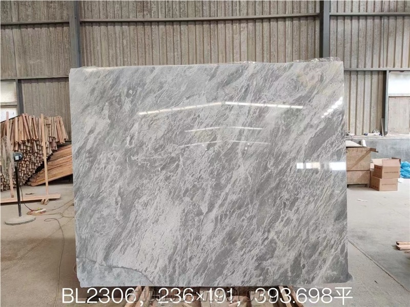 China Light Grey Marble Slab Good Quality For Floor