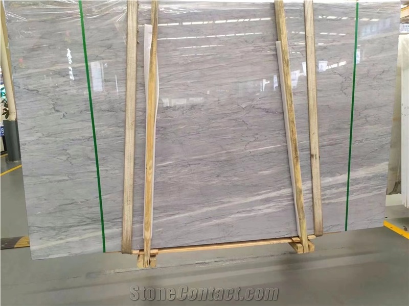 China Silver Blue Marble Slab Floor Wall