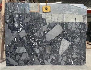 Dark Blue Diamond Marble Slab For Wall