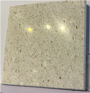 Hot Beige Limestone With Shell Polish Wall Floor