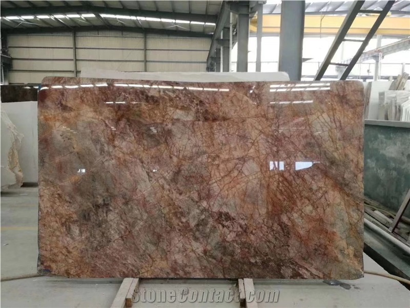 Hot Impression Red Marble Slab Wall Tiles