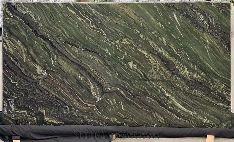 Luxury Dark Green Marble Slab For Wall