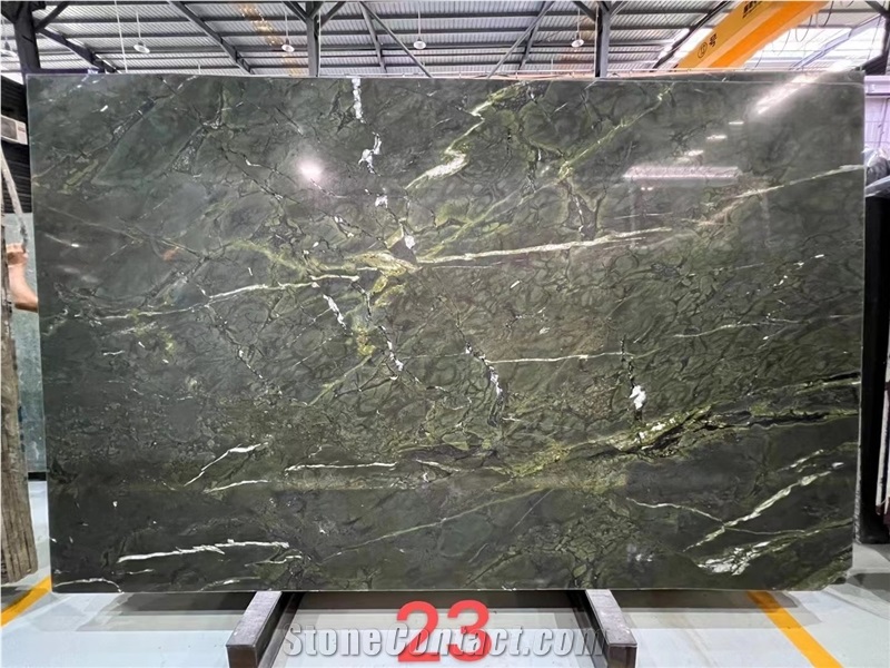 Luxury Dark Green Quartzite Large Slab Polish