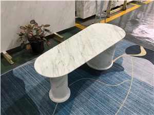 Volakas White Marble Cafe Table Tops