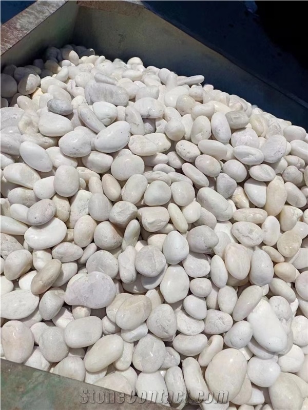 White Pebble Stone Polished