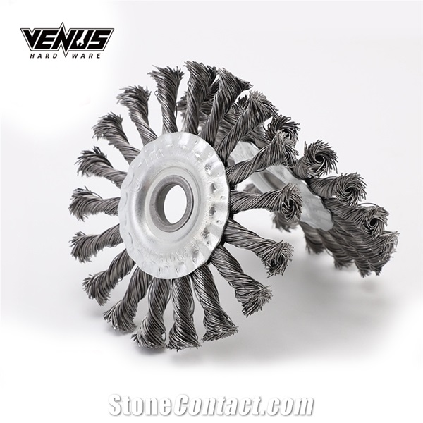 Round Shape Stainless Steel Twisted Knot Wire Wheel Brush