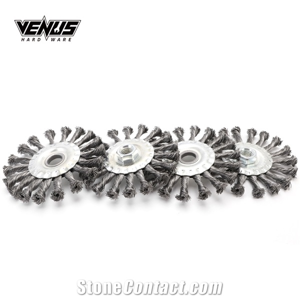 Round Shape Stainless Steel Twisted Knot Wire Wheel Brush