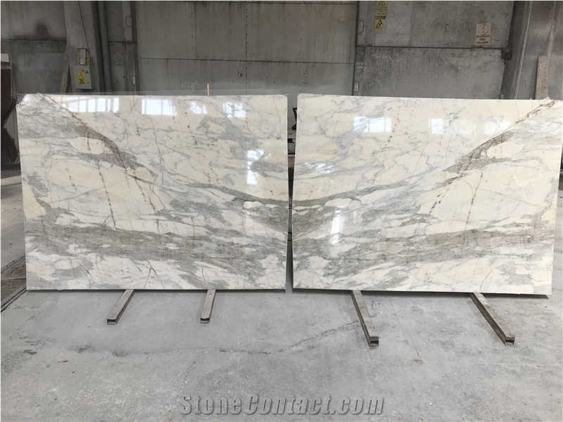 Calacatta Verde Bookmatched Slabs And Tiles