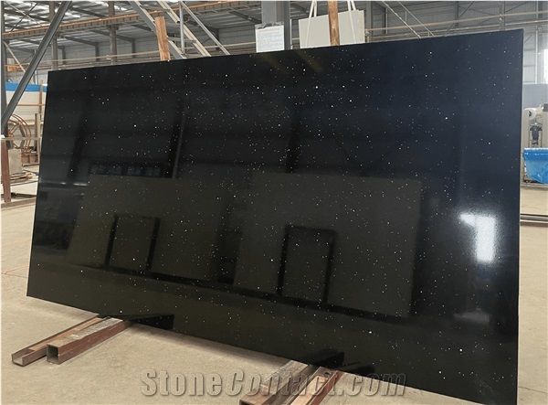 Artificial Quartz Black Mirror Engineered Stone