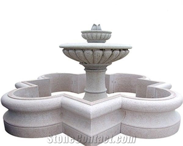 Swan Fountain, Pure White Marble Landscaping Fountain