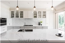 Calacatta Stone Quartz Kitchen Countertop