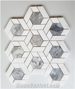 Luxury Marble Villa Hotel Mosaic Waterjet Medallions