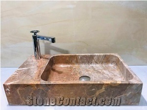 Pink Marble Basin Bowl Washing Sink