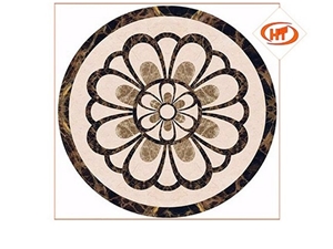 Waterjet Marble Medallion Inlay Medallion Floor For Tile