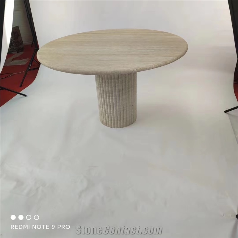 Inlaid Stone Table Tops Crystal Quartzite Round Cafe Table