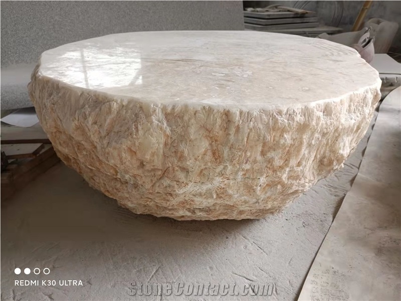 Interior Stone Cafe Table Noce Travertine Side Table