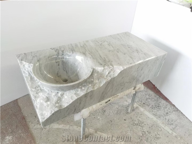 Rectangle Stone Wash Basin Honed Marble Nero Marquina Sink