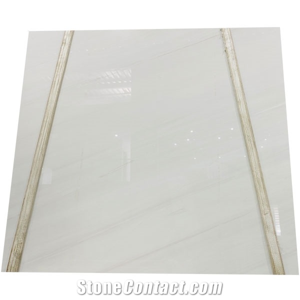 High Quality Polished Sivec White Marble Slabs