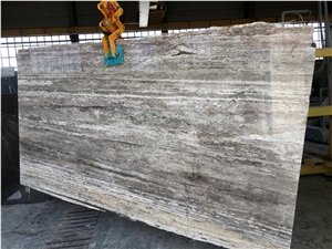 Silver Travertine Slabs