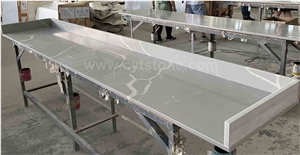 118''X22.5'' Grey Calacatta Bathroom Vanity Tops