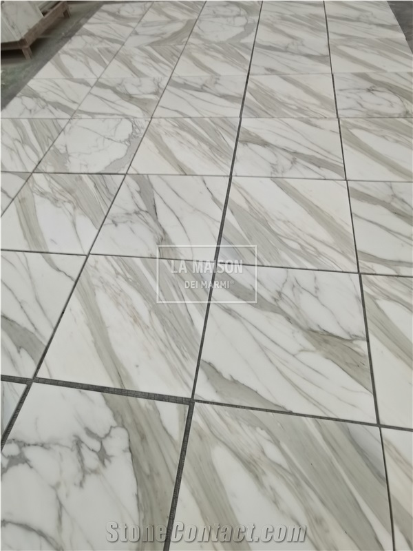 Calacatta White Marble Ultra Thin Tile For Floor Or Wall