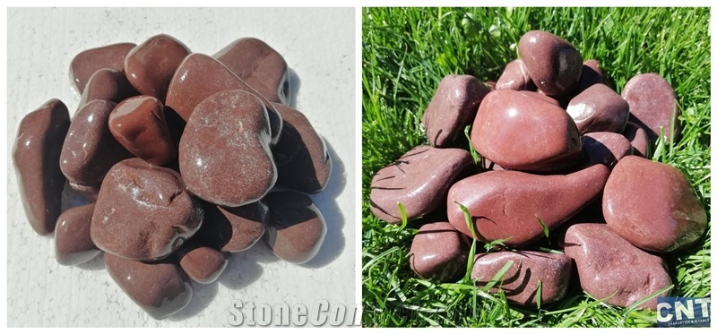 Riviera Stone - Bordeaux - Black - Verde Pino - Red Onyx Pebble Stone, Crushed Stone