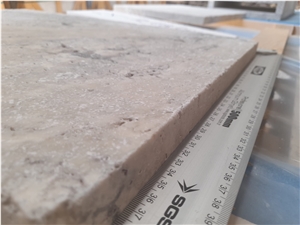 Special Edition Silver Travertine L Pool Coping, Pool Pavers